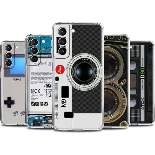 Clear Shockproof Cover For Samsung Galaxy Note 20 Ultra 10 Plus Lite 9 8 M31 M30S M51 M11 Soft Phone Case Retro Game Camera Fall
