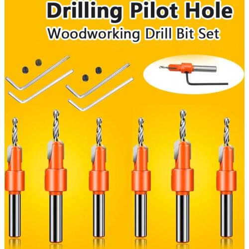 HSS Countersink Drill Bit Screw Woodworking Chamfer Tool Quick Change Wood Hole Drills Bit round Shank Timber plastic Working