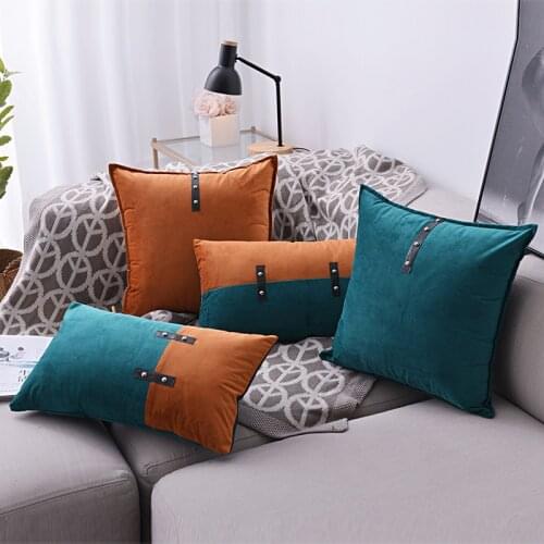 Light Luxury Flannel Leather Silver Button Cushion Cover 30x50cm/45x45cm Bedside Cushion Cover Waist Cushion Cover Sofa Pillow