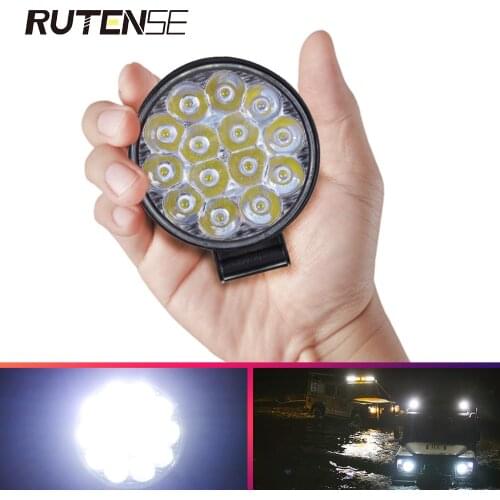 42W MINI led work light Motorcycle offroad spotlight accessories 4X4 LED lights bar truck boat tractor excavator SUV ATV 12V 24V