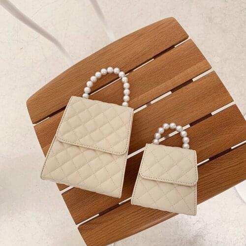 Women bag 2020 new PU Bucket Chains Pearl Lady Shoulder Bags Korean purses handbags lovely bag for teenage girls