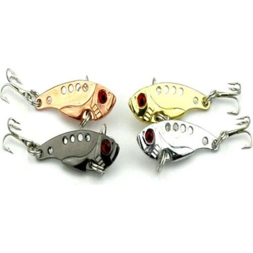 1pcs 3.5cm 3.2g Full Layer Swimming Metal VIB Perch Fishing Lure Carp Simulation Artificial Mandarin Fishing Flash Spinner Baits