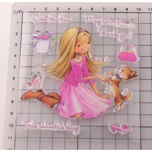 10*10cm Kawaii Transparent Seal Clear Silicone Stamp Cutting DIY Scrapbooking Rubber Coloring Embossing Diary Decor Reusable