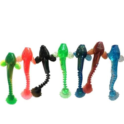 10pcs Goby Soft Lure 10pcs 6.5cm 2.5g/9cm 5.3g Soft Bait Swimbaits Fish Jumping Dark Sleeper Jig Fishing Carp Pike Bass Lure