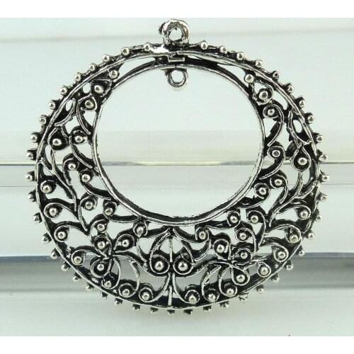 2pcs Filigree Hollow Flower Charms Alloy Metal Colar Pendants Connectors DIY Jewelry Making Handmade Craft Findings 17370