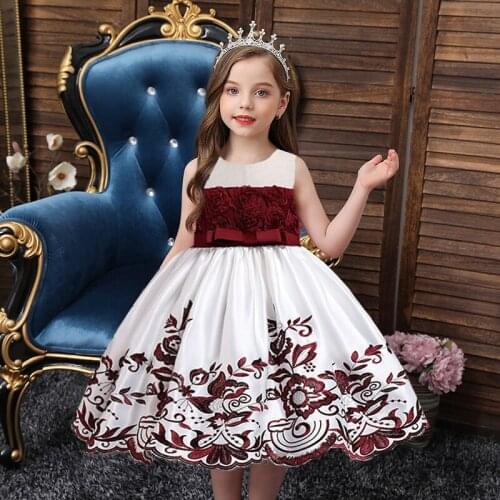2021 Summer Flower Dress Baptism Gown 1st Birthday Dress For Baby Girl White Princess Infant Dress Party Wedding Dresses 2 1 Y