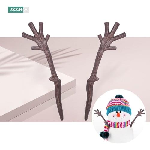 36pcs mini plastic branch antler snowman DIY ornaments Christmas headdress snowman decoration craft accessories