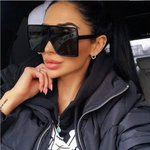 Oversize Plastic Ladies Sunglasses Classic Fashion Square Sun Glasses New Retro Glasses Men and Women Sun Glasses Uv400