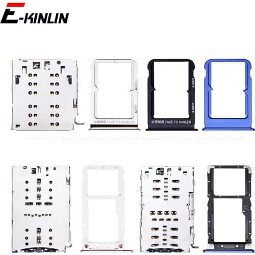 Sim Micro SD Card Socket Holder Slot Tray Reader For XiaoMi Mi 8 Lite A1 5X Adapter Container Connector Replacement Parts