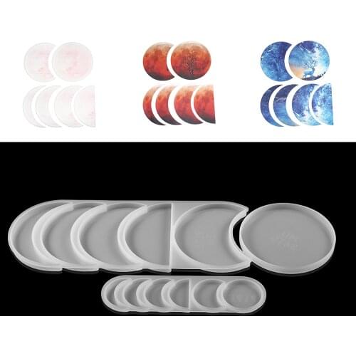 Crystal Resin Epoxy Mold Lunar Eclipse Mold Moon Epoxy molds For DIY UV Silicone Epoxy Resin Molds Crafts Jewelry Making Supplie