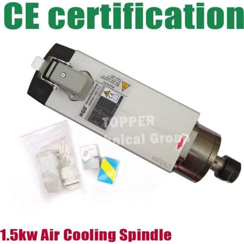 HQD CNC milling spindle motor 1.5KW 18000rpm ER20 AC220V GDF46-18Z/1.5 Air Cooled Spindle Motor for wood working engraving