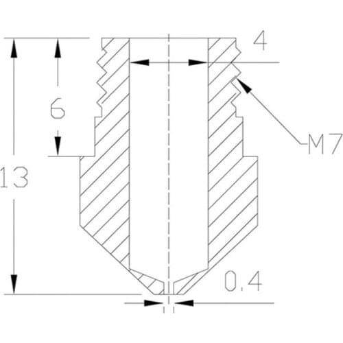 H7JA 5Pcs MK10 Stainless Steel Nozzle For 3D Printer Parts 0.4mm 1.75mm Filament M7 Thread Nozzles