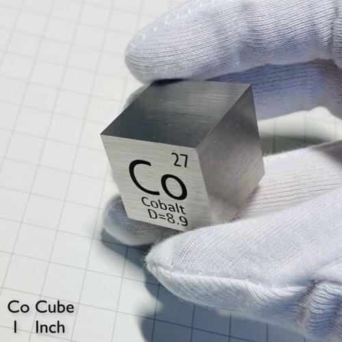 Cobalt Metal 1 Inch 25.4mm Density Cube 99.96% Pure for Element Collection