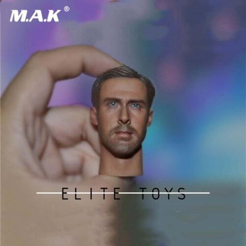 Collectible 1/6 Scale ELEVEN Blade Runner Ryan Gosling 2049 Male Head Sculpt Carved Model for 12'' Male Figure Doll Body