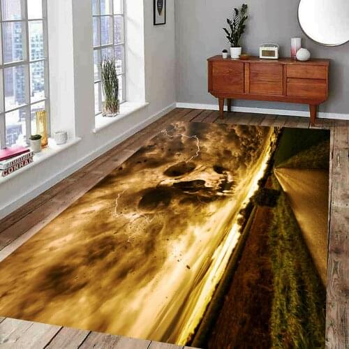 Storm and Fear Patterned Carpet ,Non Slip Floor Carpet,Teens Carpet,Turkish Rug