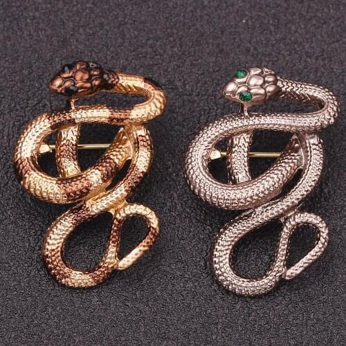 Thriller Animal Metal Punk Bending Creep Cobra Snake Brooches