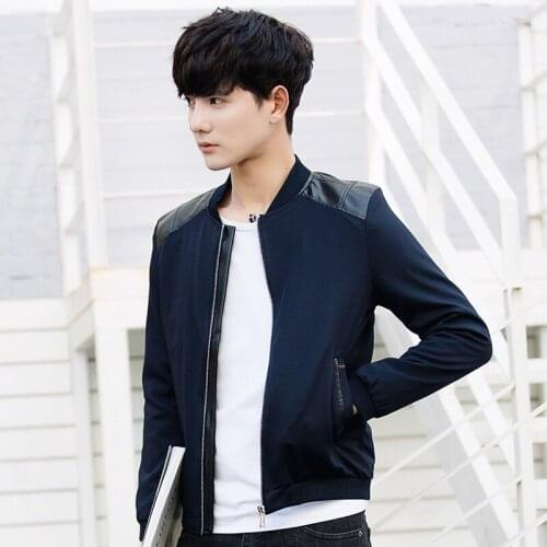 Mens Jackets and Coats Autumn Winter Long Sleeve Black Blue Clothes