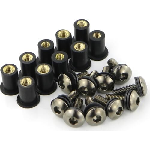 10 Pcs M5*16 Windscreen Bolts Kits For Honda CBR125R CBR150R CBR250R CBR300R CBR250RR CBR400R CBR500R CBR600F CBR650F CBR650R