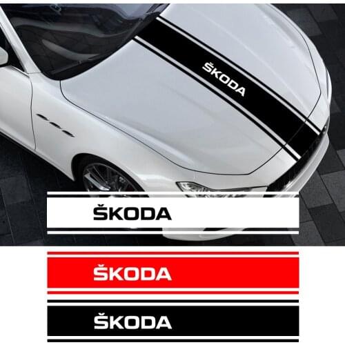 Car Hood Decal Waterproof Scratchproof Engine Cover Sticker Car For Skoda Octavia 2 3 Kodiaq Rapid A5 A7 Fabia Karoq Accessories