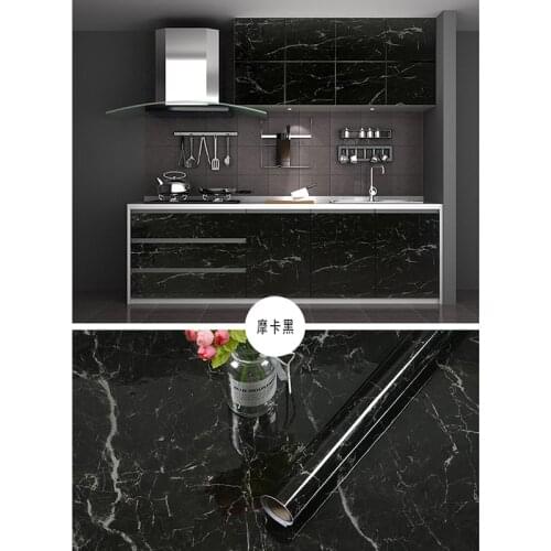 Marble Wallpaper Waterproof Self Adhesive Wall Stickers PVC Kitchen abinet Contact Paper Bathroom Wall Stickers Furniture Decor