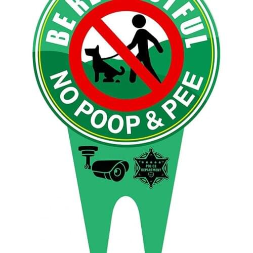 Warning Sign Sturdy Eye-catching Aluminum Reflective No Peeing Imformation Board for Lawns Yard & Lawn Signs