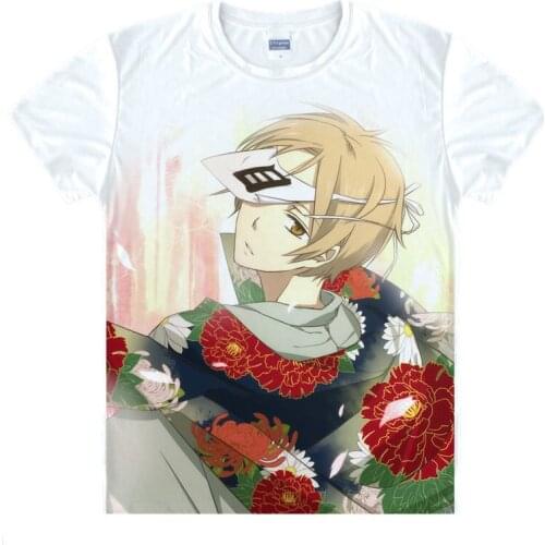 Natsume Takashi T-shirts kawaii Japanese Anime t-shirt Manga Shirt Cute Cartoon Madara cat Cosplay shirts 37706402403 tee 150