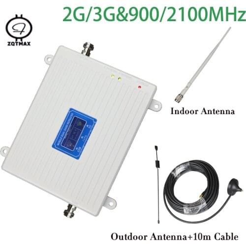 Smartphone Amplifier Signal 2g 3g repeater gsm umts lte internet data booster 900 2100 Dual Band Signal Booster with Accessories