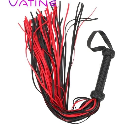 VATINE Spanking Paddle Adult Game Sexy Cosplay Sex Toys for Women PU Leather Whip Flirting Flogger