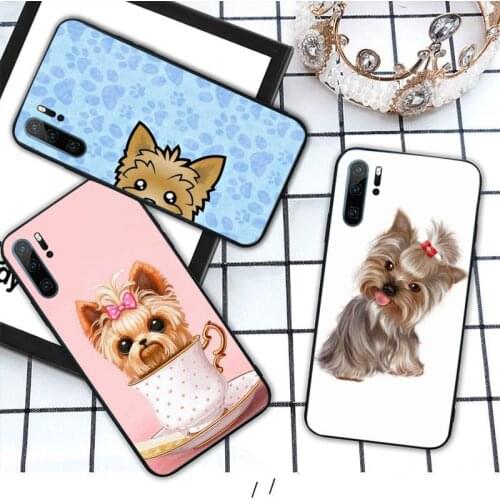 Yorkshire terrier dog cute animal Anti-fall luxury Phone Case funda For Huawei honor Mate P 10 20 30 40 Pro 10i 9 10 20 8 x Lite