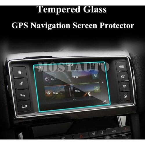8.0" Tempered Glass GPS Navigation Screen Protector For Jaguar F-Pace X761 2016-2019 1pcs Car Accessories Interior Car Decor