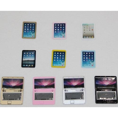 1PCS Doll Toy Mini Laptop Computer DIY 1:12 Dollhouse Miniature Alloy Fashion Crafts Dollhouse Decoration Doll Accessories