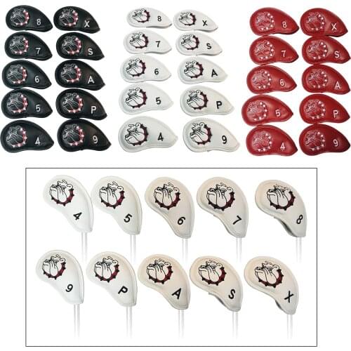 10 Pieces Waterproof Golf Club Iron Cover Protective Headcover Universal Fit