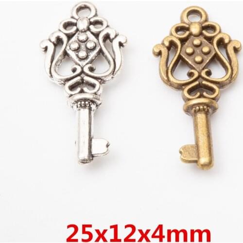 30 pcs quality zinc alloy Pendant key Charm Fashion Bracelet Necklace DIY Jewelry Findings 5713