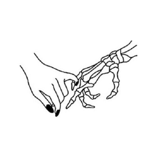 45MM×30MM tattoo stickers waterproof and durable black and white simple and neutral art trendy cool