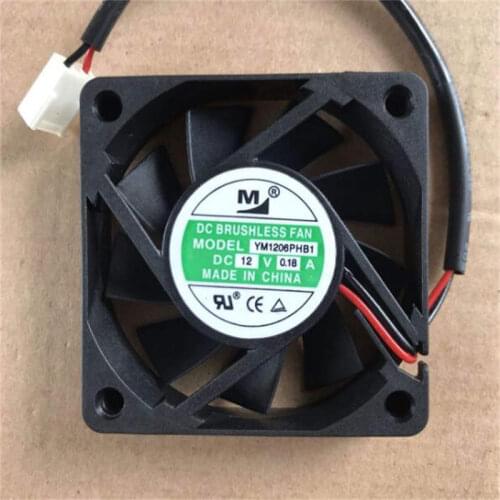 6015 DC12V 0.18A 60*60*15MM 6CM YM1206PHB1 cooling fan (2 line 3Pin)