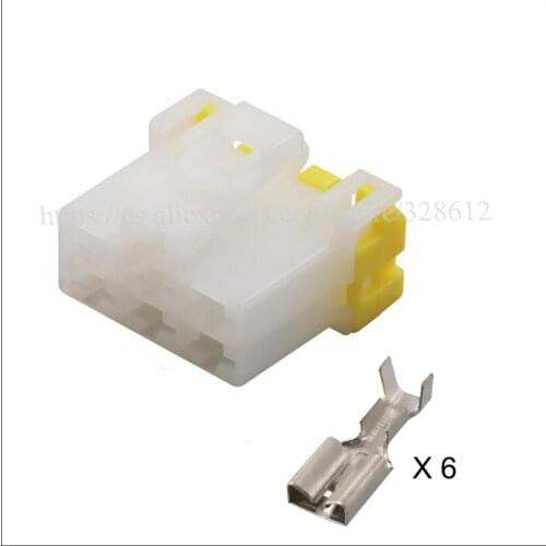 50SET 7123-6060wire female cable connector male terminal Terminals 6-pin connector Plugs sockets seal DJ70611Y-6.3-21