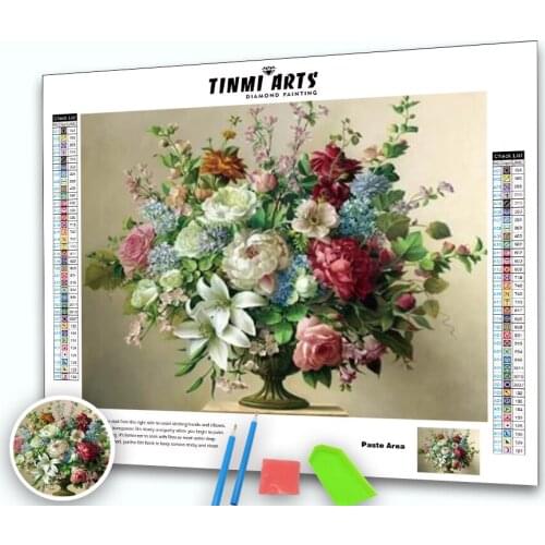 5D DIY Diamond Painting Flower Diamond Embroidery Roses Full Drill Round Picture Of Rhinestone Diamond Mosaic Flowers