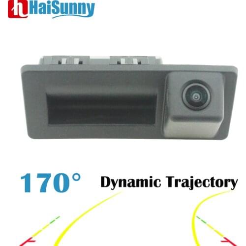Car Reverse Camera Dynamic HD 170° Fisheye Lens Trunk Handle Rear View Camera For Atlas Touran Caddy Skoda Octavia MK3 A7 Superb