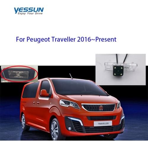 Yessun Auto Car Accessories license plate camera Car Rear View Reverse Backup Camera Waterproof For Peugeot Traveller 2016~Prese