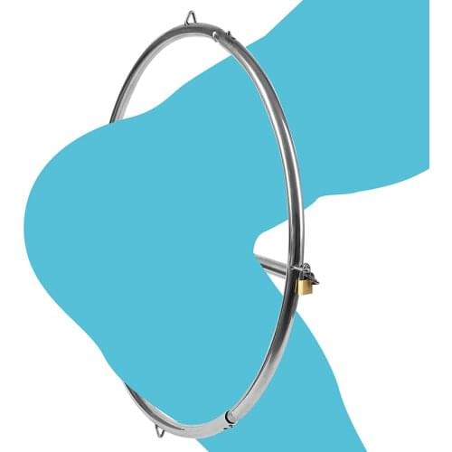 SM sexy stainless steel hip lock rear court bondage couples share training female slave sex products exotic accessories