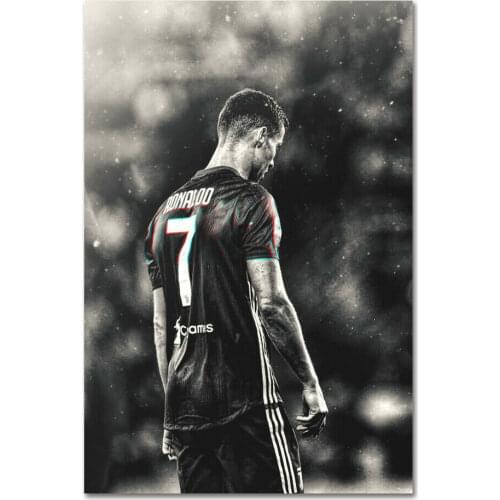 Cristiano Ronaldo Sport Superstar Football Player Silk Cloth Poster Art Bedroom Decoration