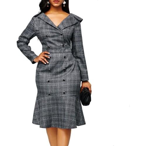 Модные платья в клетку Clearluv China At AliExpress