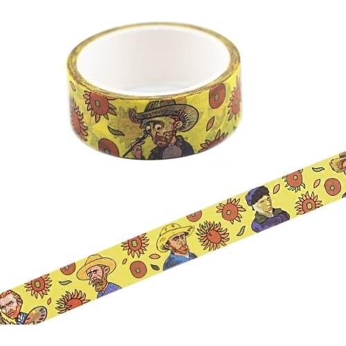 Ransitute R1081 Famous Artists Washi Tapes DIY Painting Paper Tape Decorative Adhesive Tapes Scrapbooking Stickers