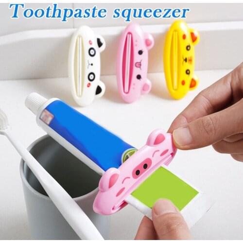 Bathroom Accessories Toothpaste Squeezers Cute Cartoon Toothpaste Dispenser Cleanser Rolling Holder Salle De Bain