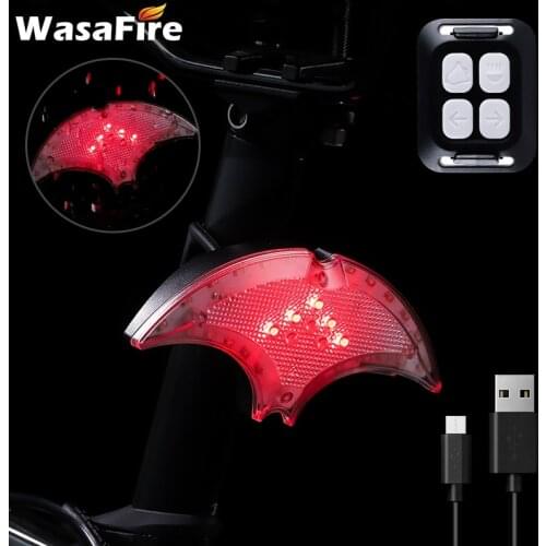 Remote Control Bike Turn Signal with Horn LED Bicycle Taillight USB Charging MTB Rear Light Night Safety Cycling Warning Lamp