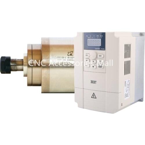 3.2kw ER20 D105mm AC220V/AC380V water cooled spindle motor for cnc engraving machine & 4kw BEST VFD Inverter