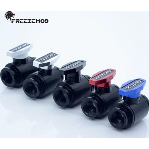 FREEZEMOD computer pc water cooler fitting drain valve double inner teeth G1/4 stop valve. FM-YGNSB