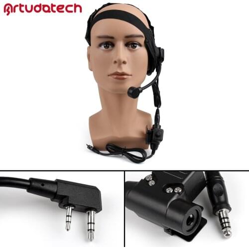 Artudatech 1x HD-02 Z-Tactical Bowman Elite II Headset U94 PTT For Kenwood For BaoFeng Radio