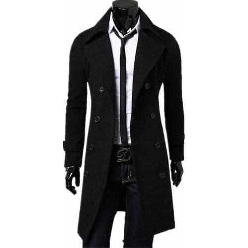 HANQIU Men's Trench Coats