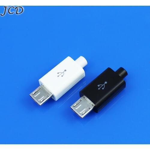 JCD 10Set/lot Micro USB 4 Pin Male connector plug 4P welding Data OTG line interface DIY data cable accessories